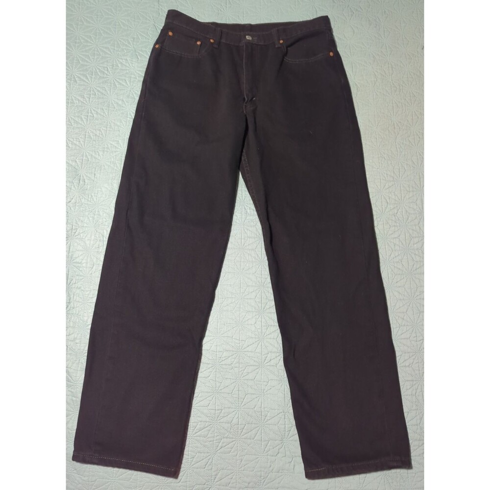 Levi's 550 Relaxed Fit Jeans Men's 36x34 Black Taper High Rise Classic Comfort